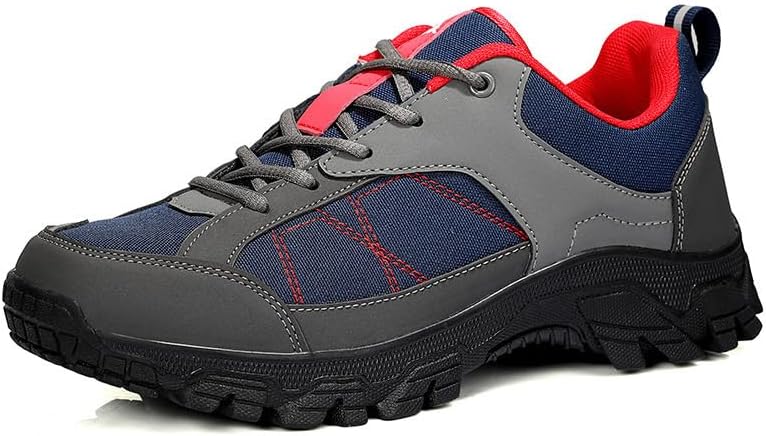 

Мужские походные кроссовки водонепроницаемые, низкие, для улицы и троп, дышащие, с противоскользящей подошвой, для путешествий, прогулок и приключений в любое время года Qacksv, синий