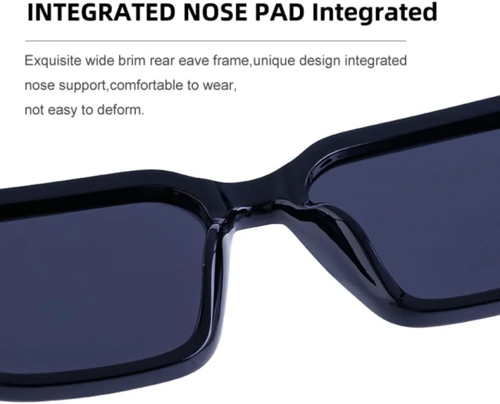 

Солнцезащитные очки MUTYNE в стиле ретро-панк, прямоугольные, в стиле стимпанк, подходят для женщин и мужчин, защита от ультрафиолета UV400, Matte Black Grey