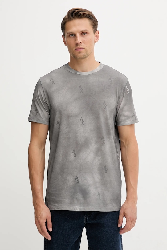

Хлопковая футболка Armani Exchange, серый