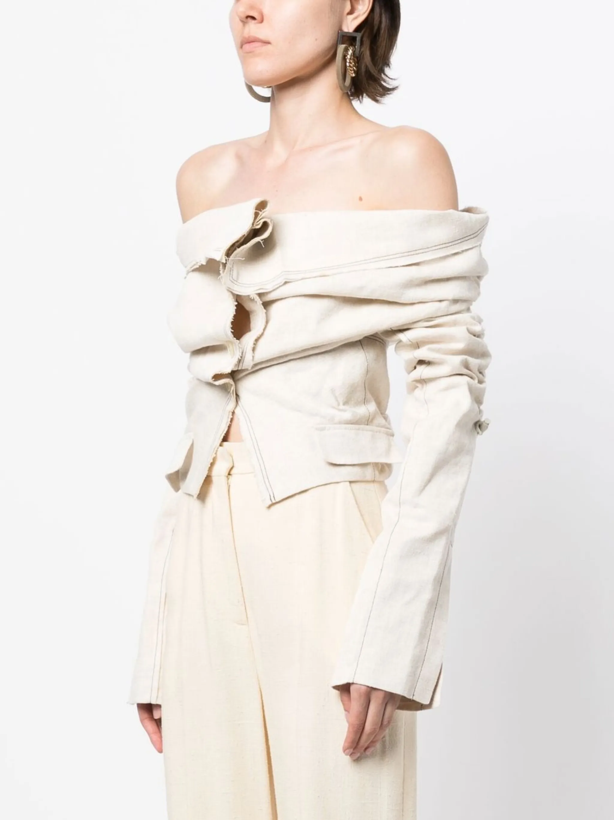 Блузка Camargue Jacquemus, коричневый — фото 3
