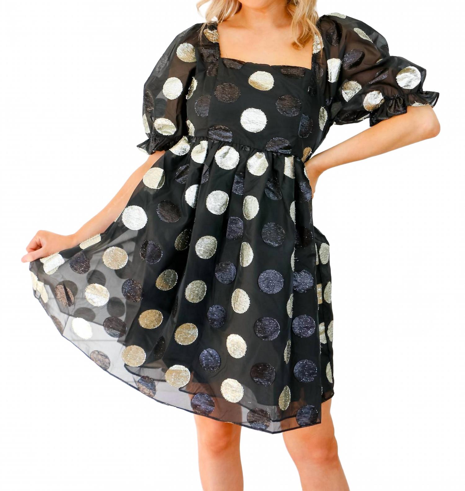 

Платье в горошек черное разноцветное English Factory