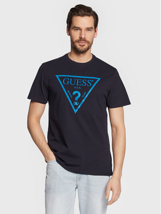 

Футболка узкого кроя Guess, синий