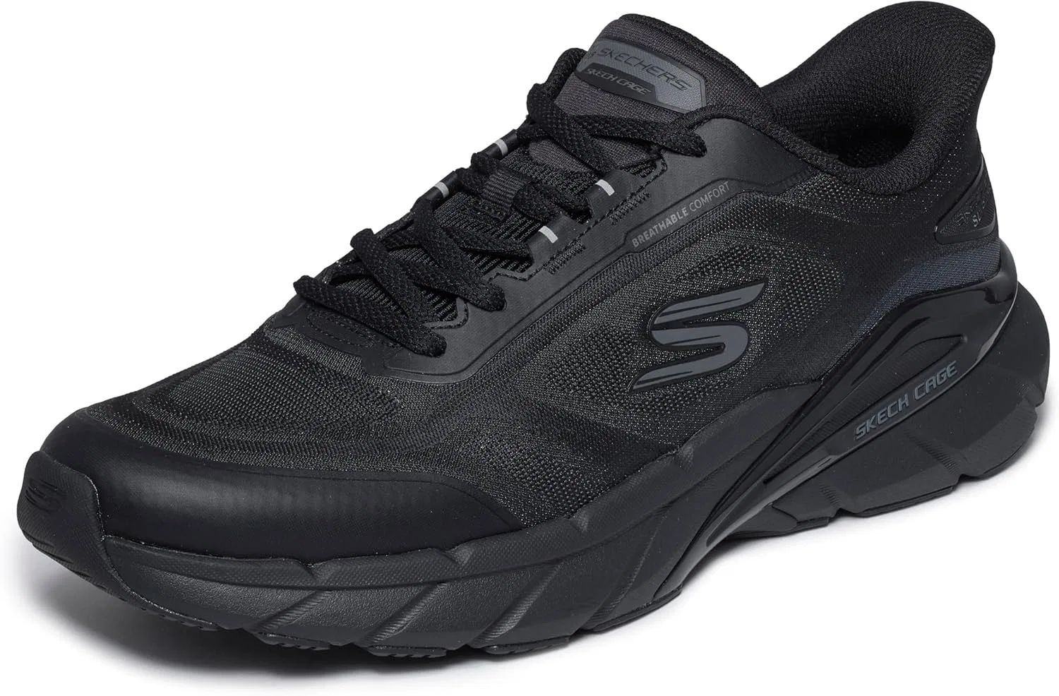 Мужские кроссовки Skechers Skech Cage Hands Free без шнурков, черный