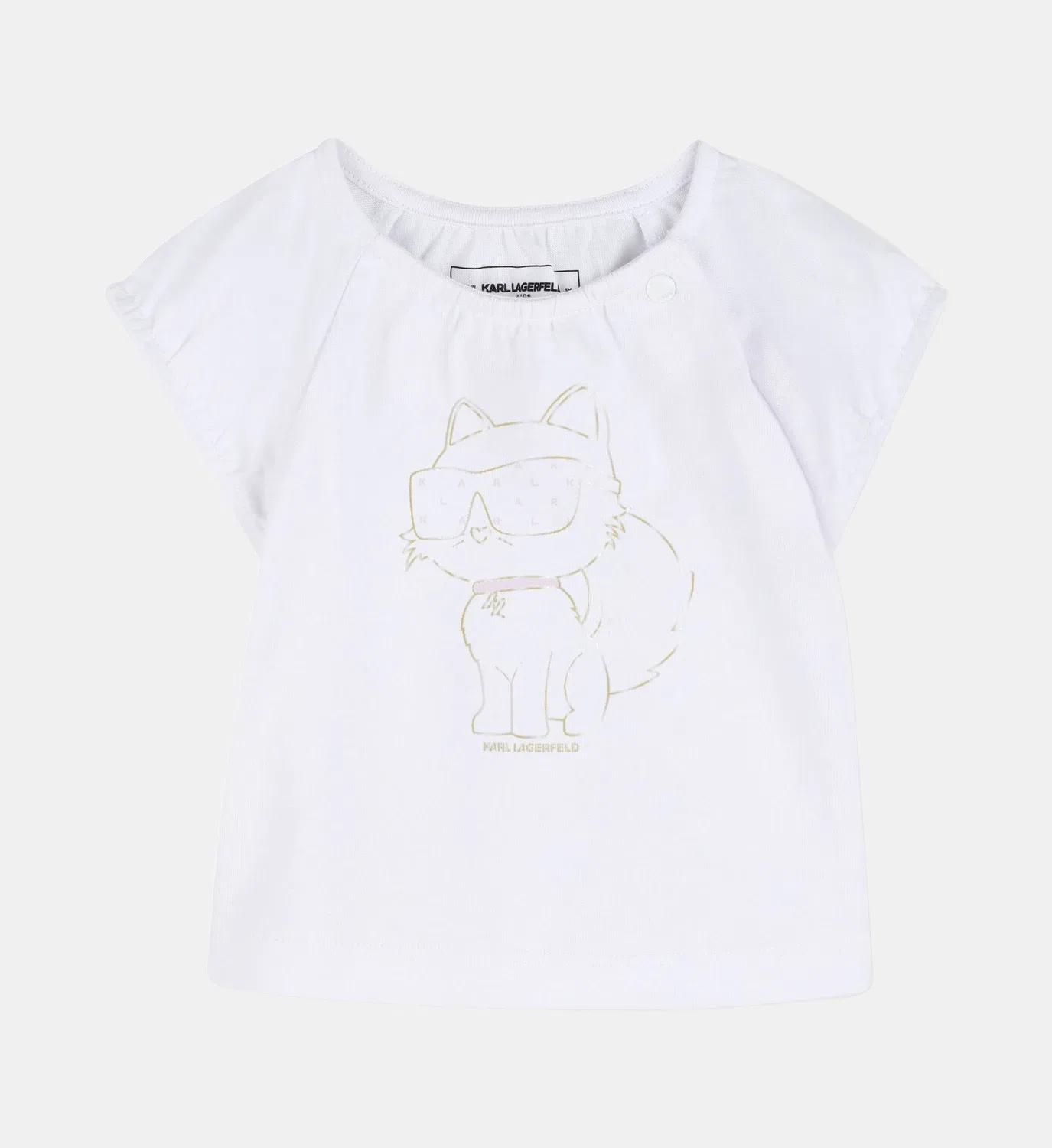 Комплект из футболки и юбки Karl Lagerfeld Kids, розовый — фото 3