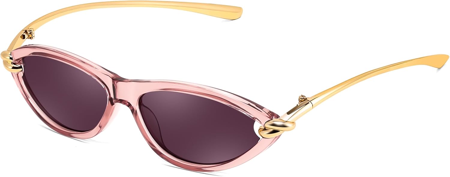 

Солнцезащитные очки FEISEDY Retro Oval Cat Eye для женщин, в стиле Y2k, маленькие солнцезащитные очки в стиле «кошачий глаз», модные очки 90-х для женщин и мужчин, артикул B4186, Pink/Purple
