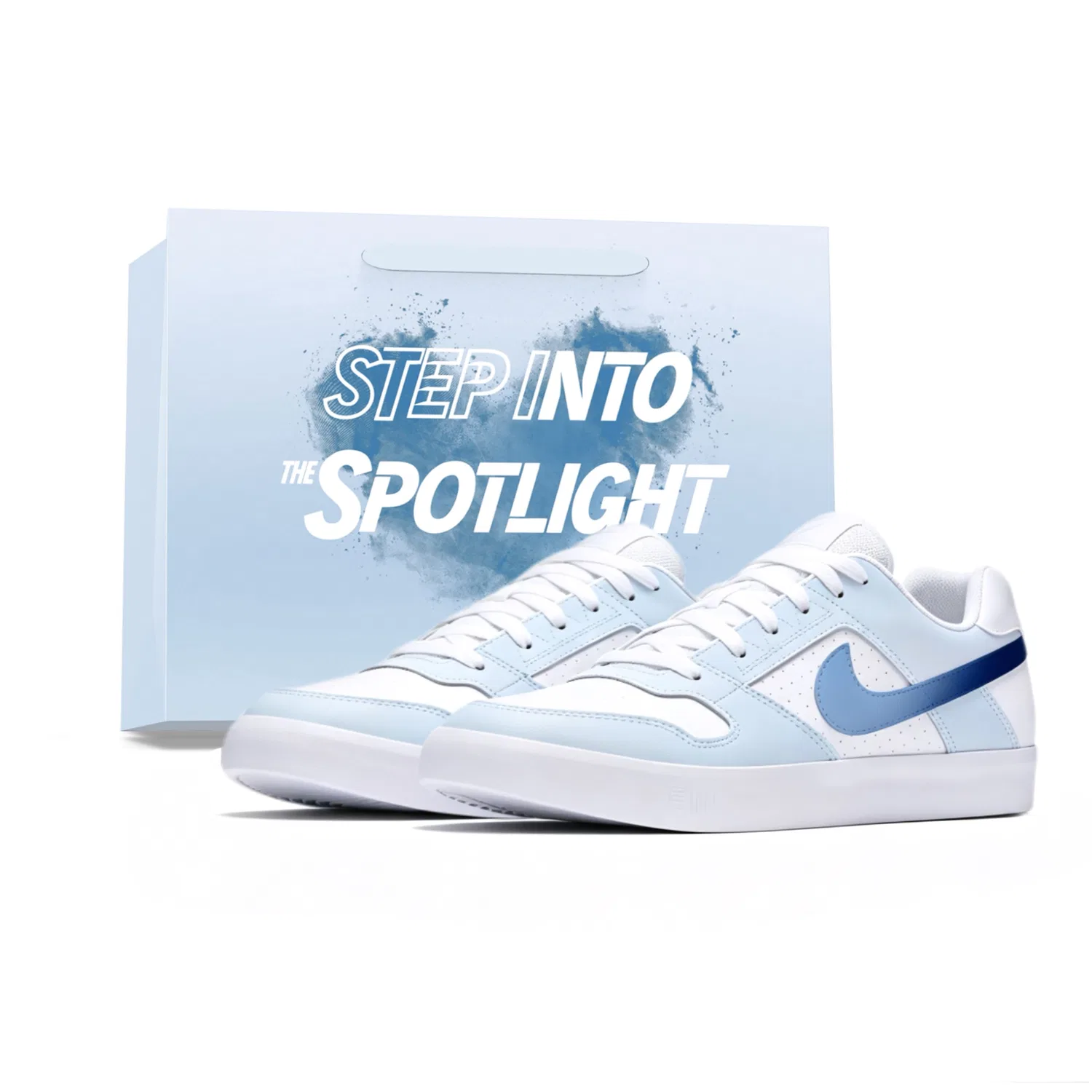 Кроссовки для скейтбординга Nike SB Delta Force VULC бело-голубые