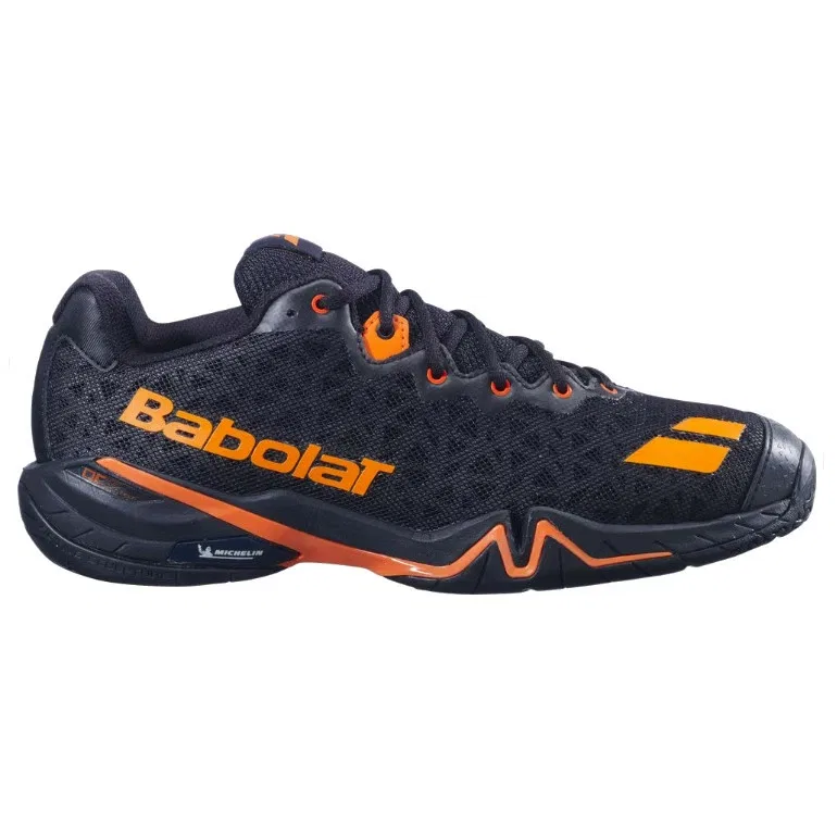 Мужские кроссовки для бадминтона «Shadow 4 Men» от Babolat, Black X Orange — фото 2