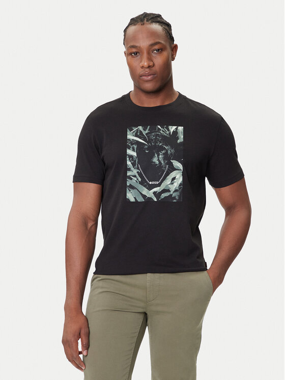 

Футболка regular fit Te_Animali 50546362 Boss, чёрный