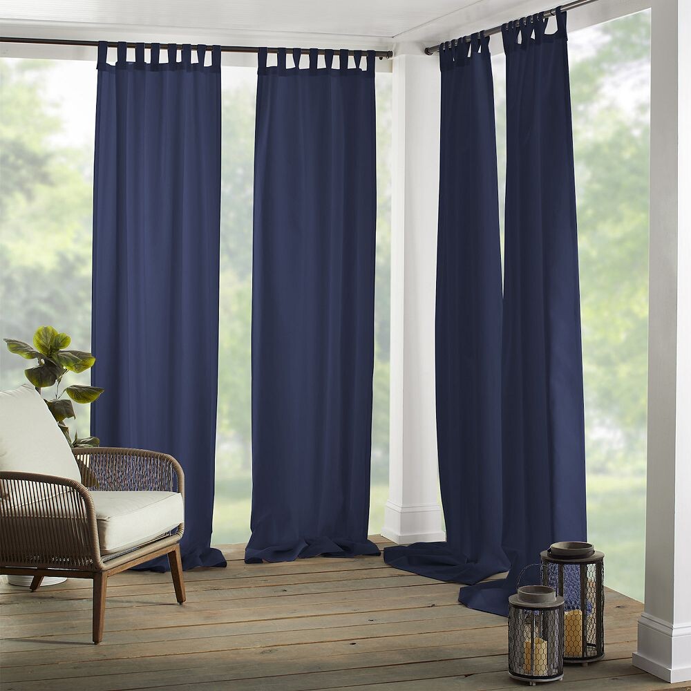 

Elrene Home Fashions Matine однотонная занавеска для дома и улицы, синий