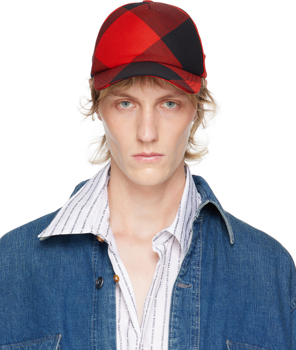 

Летняя кепка в красную и черную клетку Vivienne Westwood