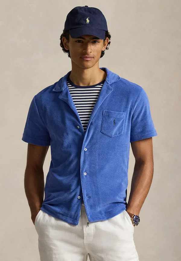 Рубашка из махровой ткани приталенного кроя, сшитая на заказ. Polo Ralph Lauren, Modern Royal