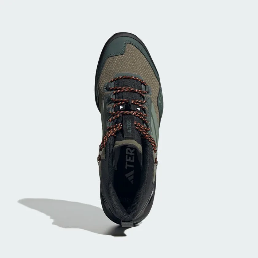 Мужские походные ботинки Adidas Terrex Skychaser Gore-tex средней высоты, оливковый/серебристый зеленый/черный — фото 2