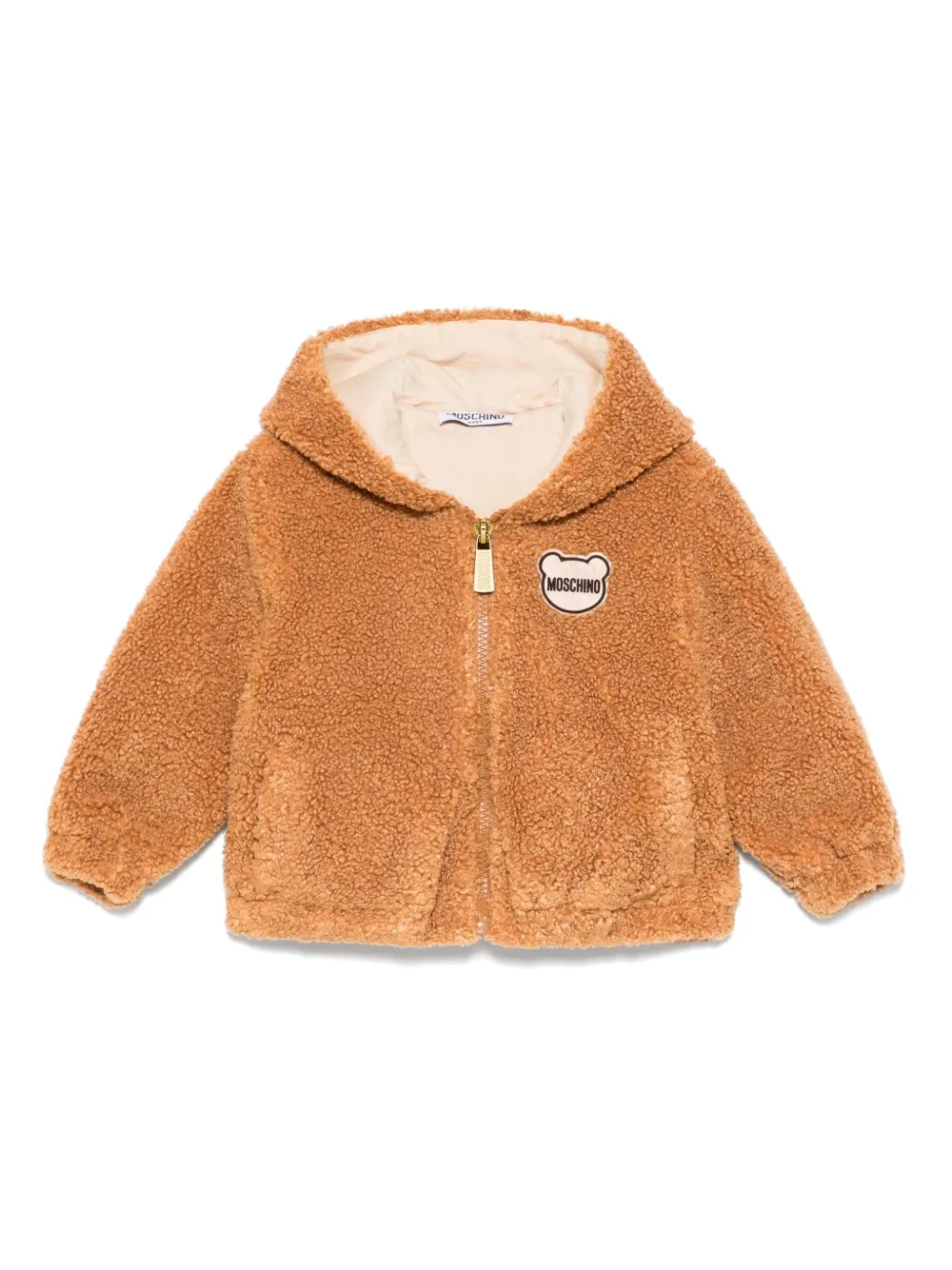 

Куртка из шерпы Moschino Kids, коричневый