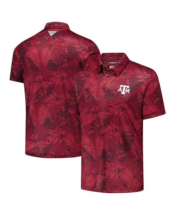 

Мужская поло PFG Super Terminal Tackle Omni-Shade Bangalow's Texas A&M Aggies темно-бордового цвета Columbia