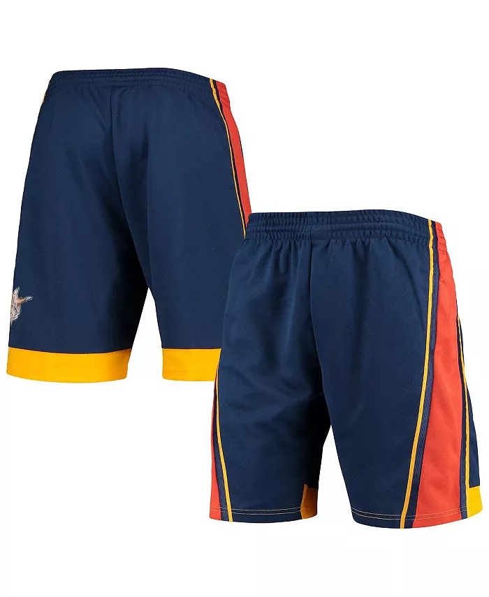 

Мужские шорты Golden State Warriors Hardwood Classics 75th Anniversary Swingman цвета "морской волны" (2009) Mitchell & Ness