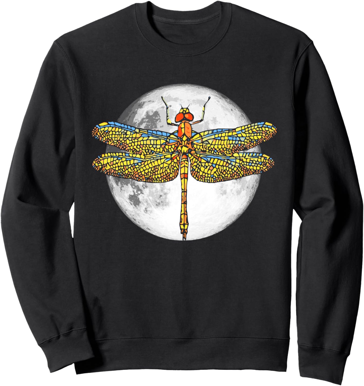 

Толстовка с графическим рисунком стрекозы в художественном стиле The Zoology Company - Animal Art Graphic Design, черный