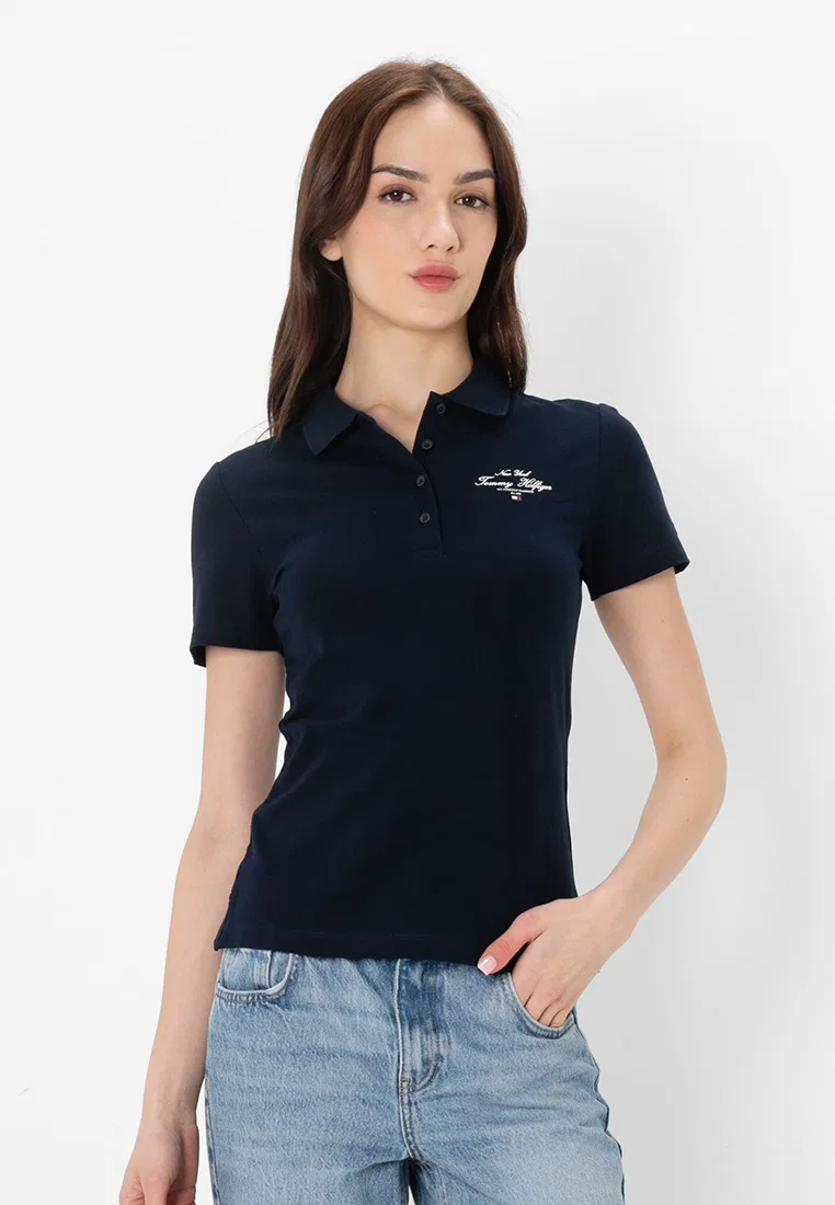 Футболка-поло, принт, Tommy Hilfiger, синий