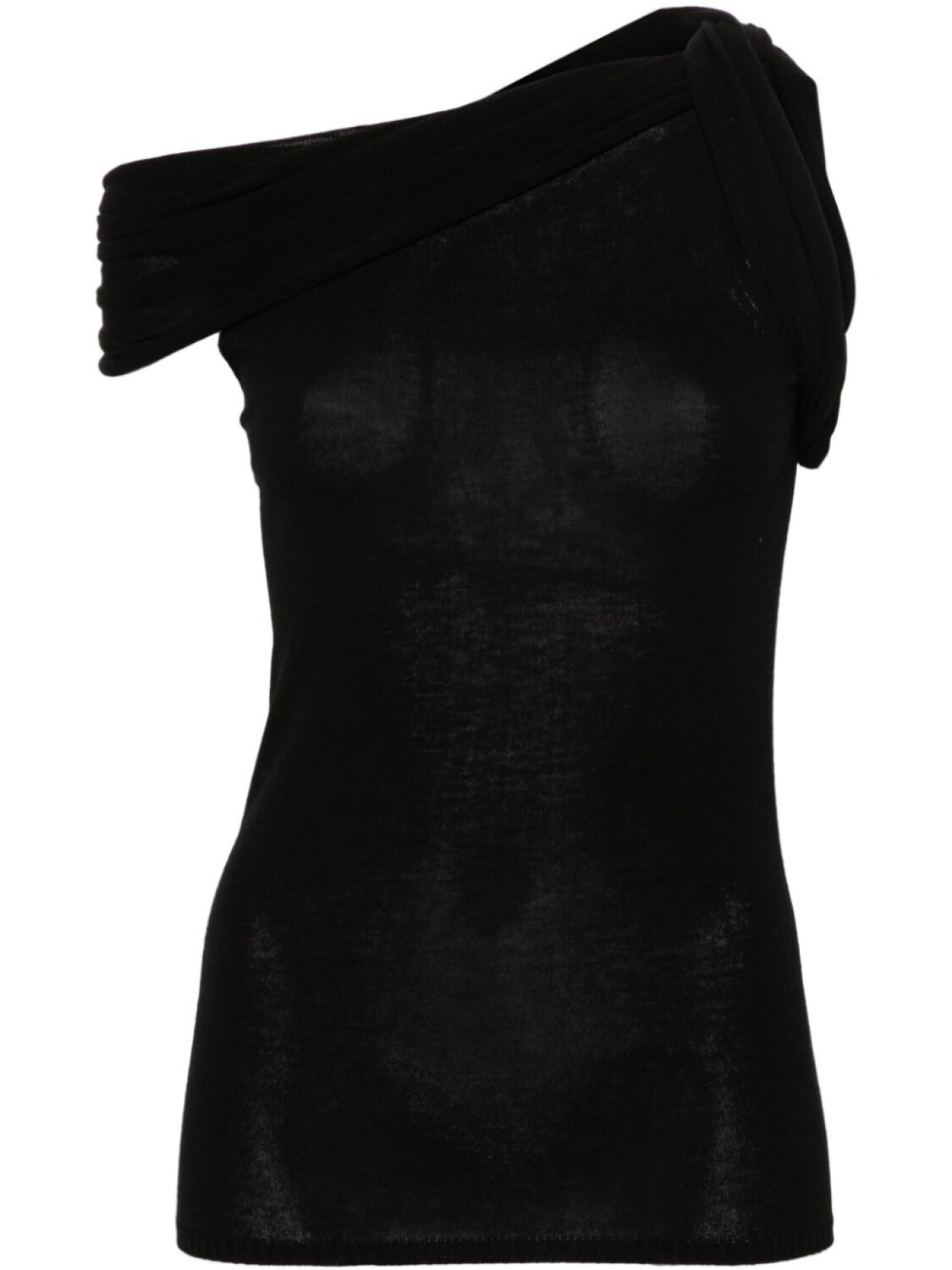 

Rick Owens трикотажный топ с драпировкой, черный