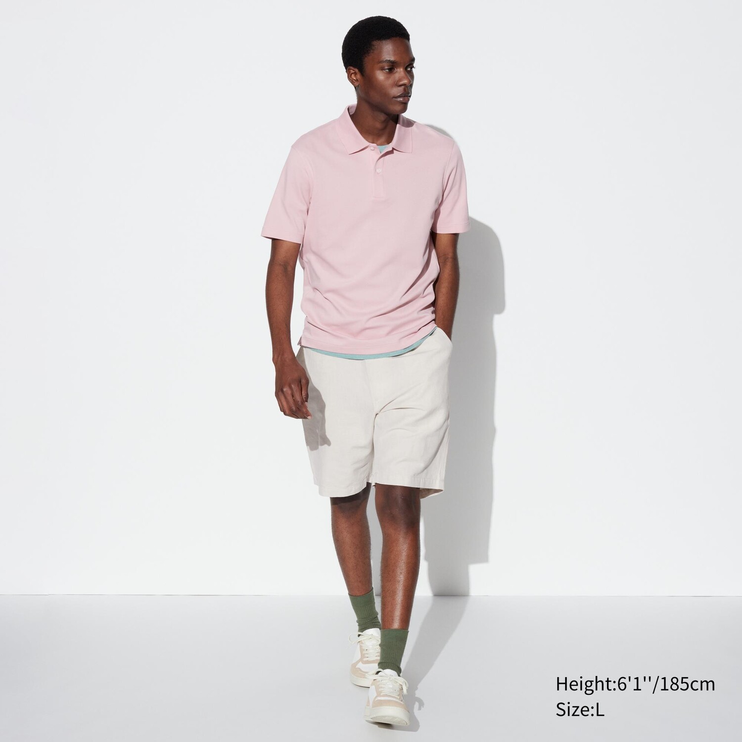 

Льняные шорты UNIQLO, светло-бежевый