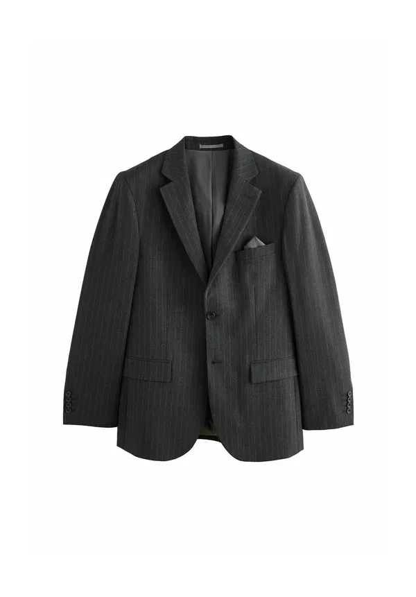 Пиджак Next, Regular fit muscle fit motionflex stretch stripe suit jacket, цвет угольно-серый