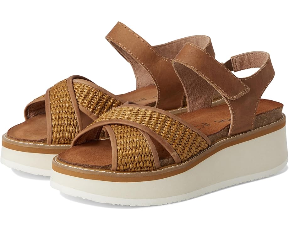 Сандалии Naot Pavlova, цвет Latte Brown Leather/Golden Brown Raffia