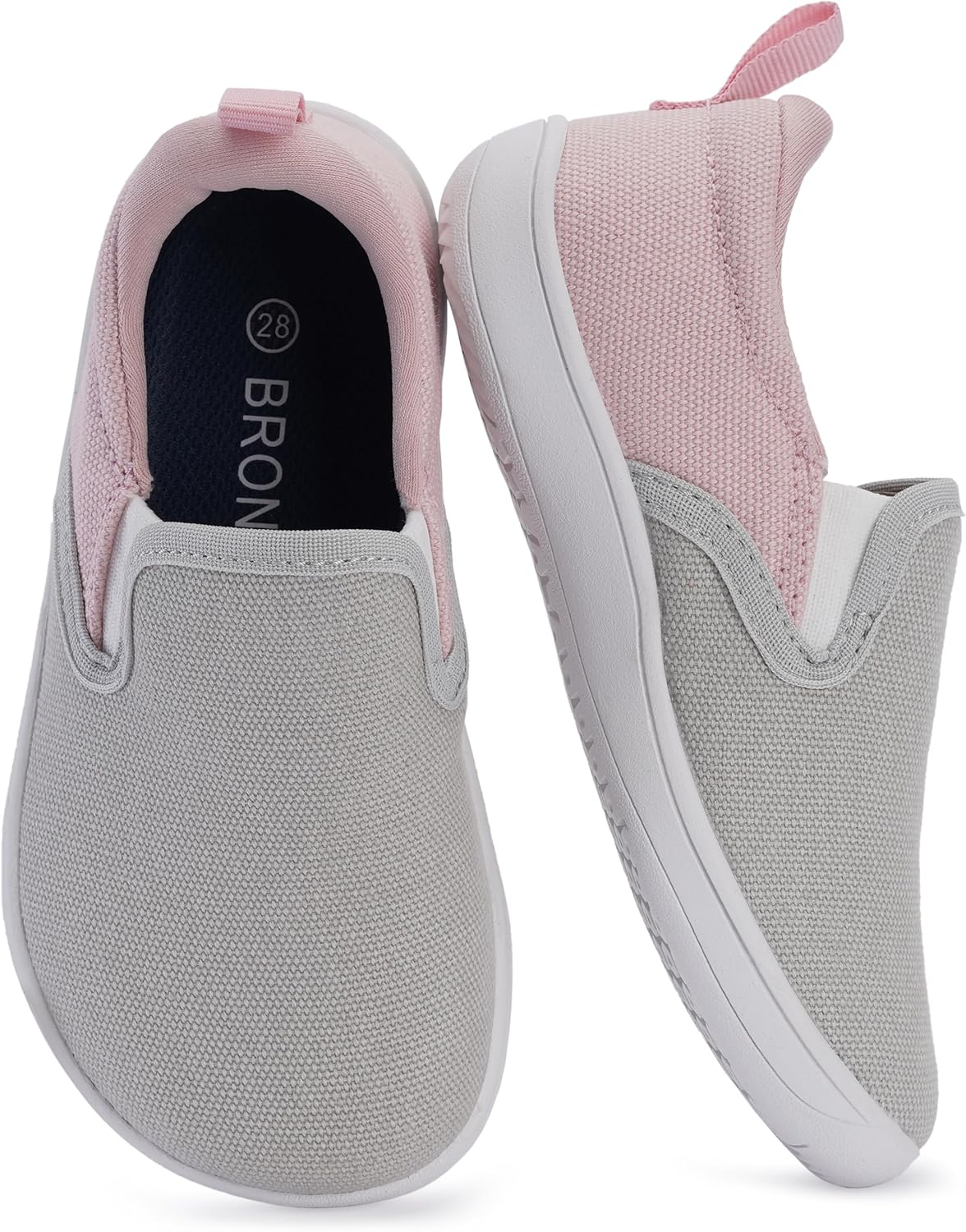 

Детские кроссовки BRONAX X WHITIN с широким носком, розовый/серый