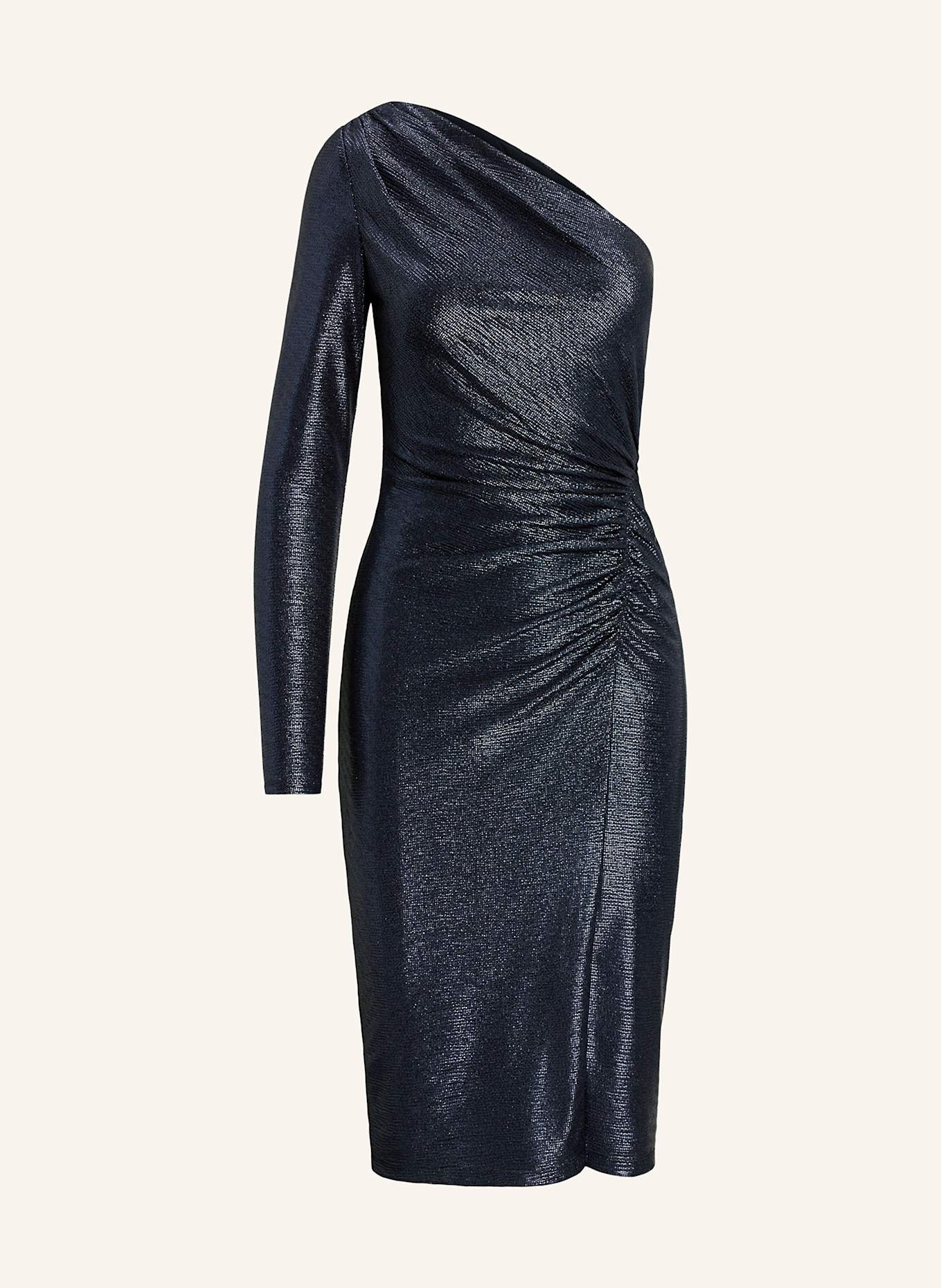 

Платье на одно плечо с блестящей пряжей Lauren Ralph Lauren, синий