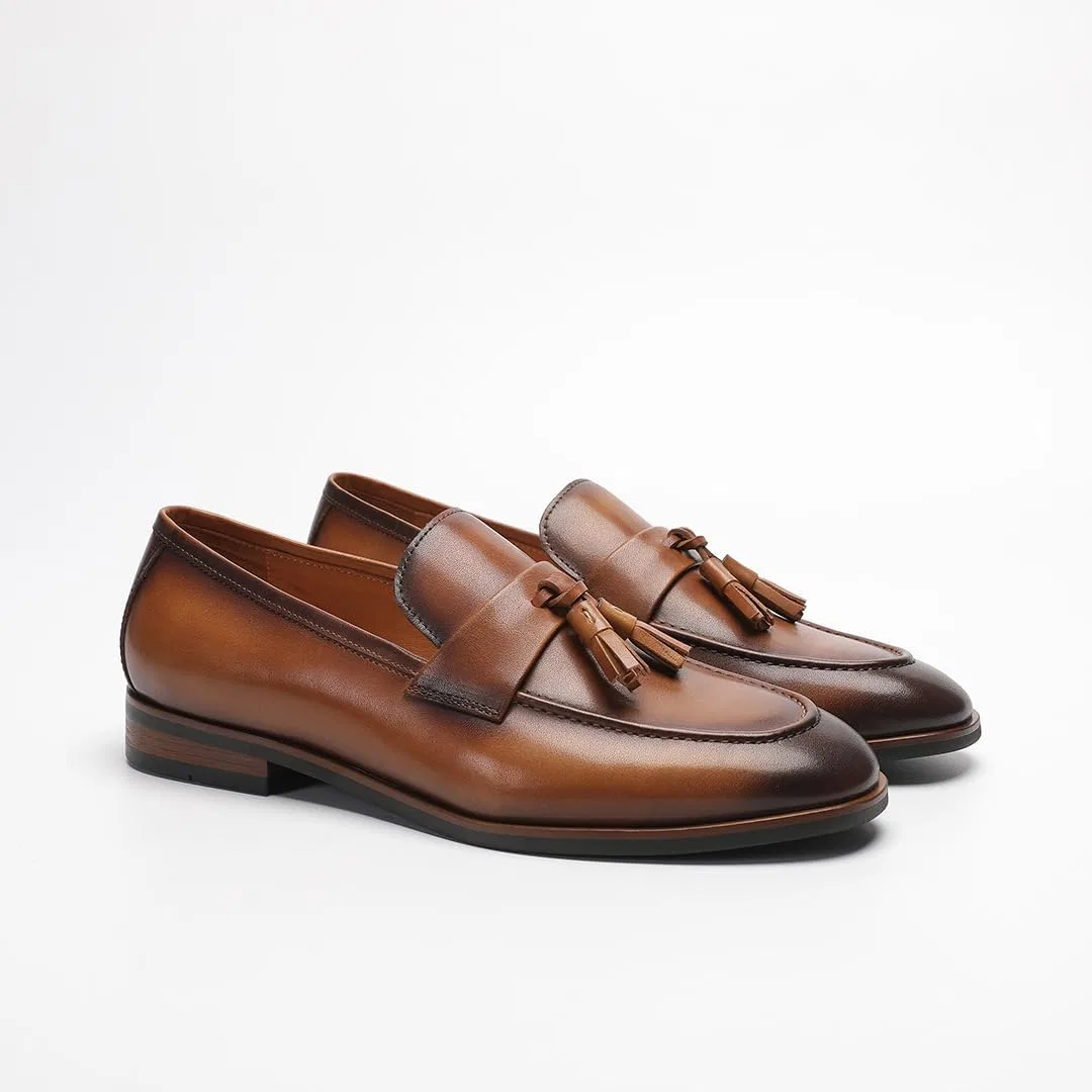 Лоферы из телячьей кожи, Loafers for Men, Light Brown FIAVOM — фото 2
