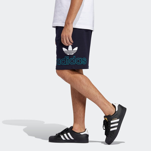 Шорты originals pre game short loose running sports shorts blue Adidas, синий — фото 3