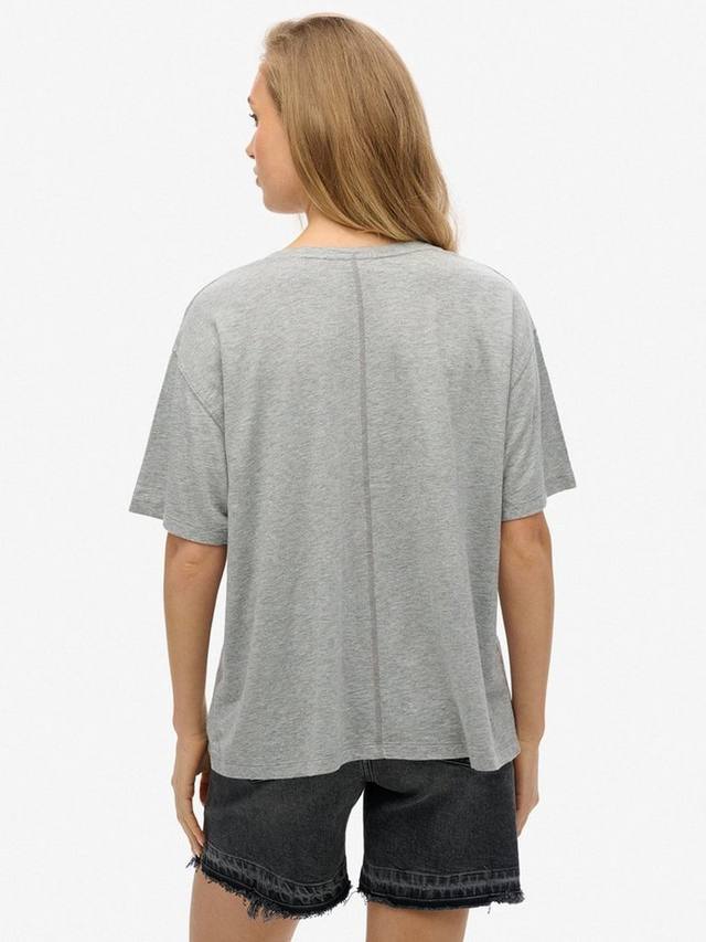 Футболка с пониженной линией плеча Studios Superdry, Smoke Grey Marl — фото 2