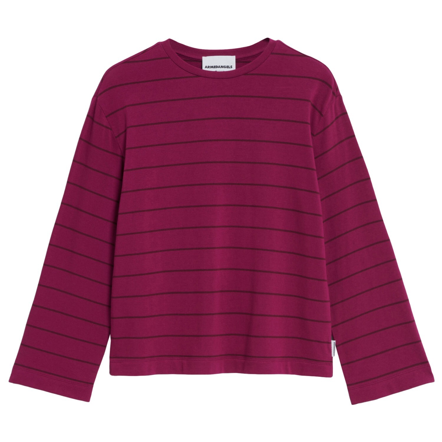 

Лонгслив Armedangels Marynaa Fine Stripe, цвет Cherry Juice/Cranberry Juice