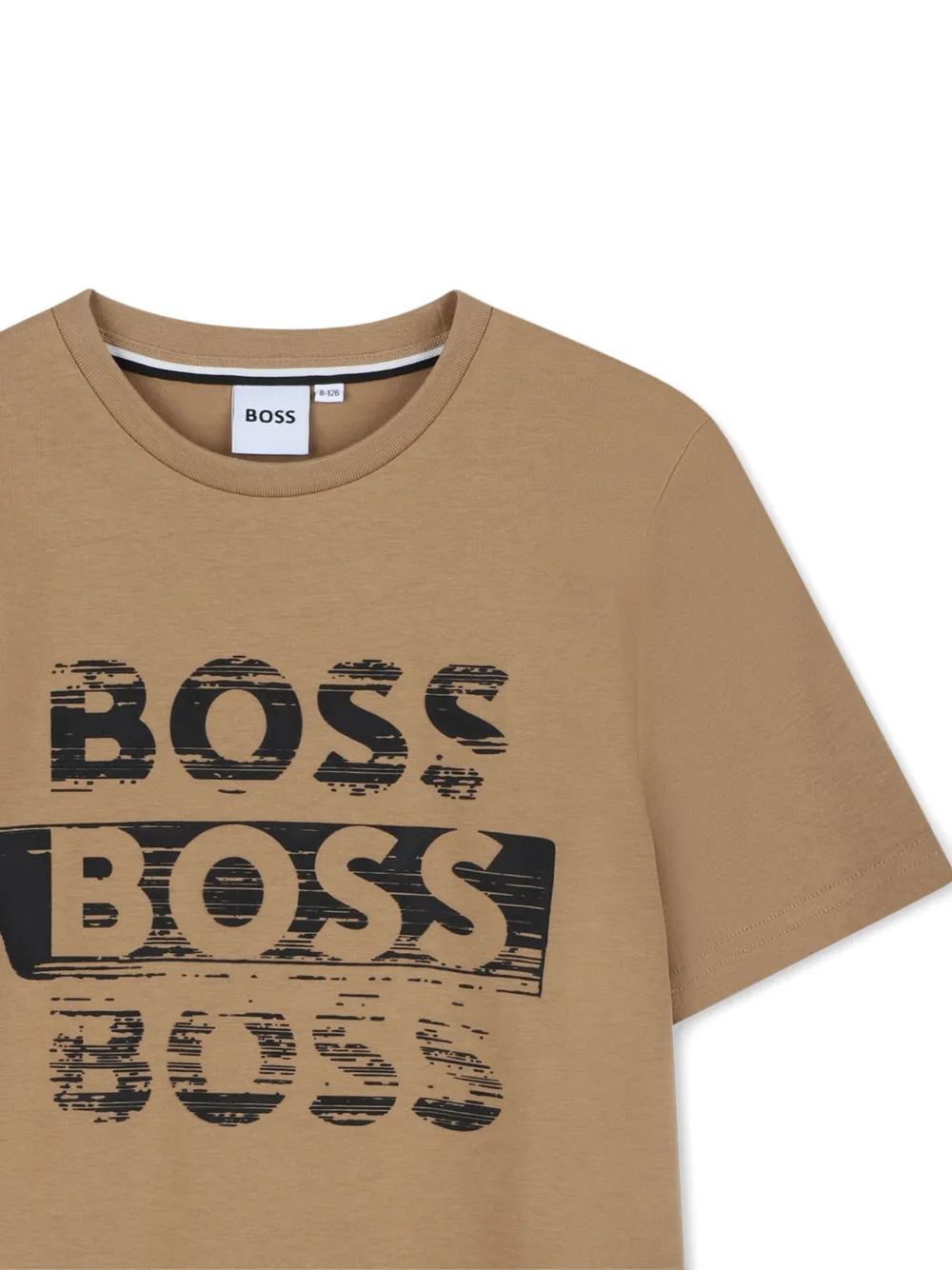 Футболка с короткими рукавами BOSS Kidswear, коричневый — фото 3