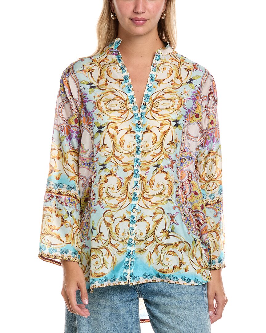 

Джонни Вас Инди шелковая туника Johnny Was, желтый