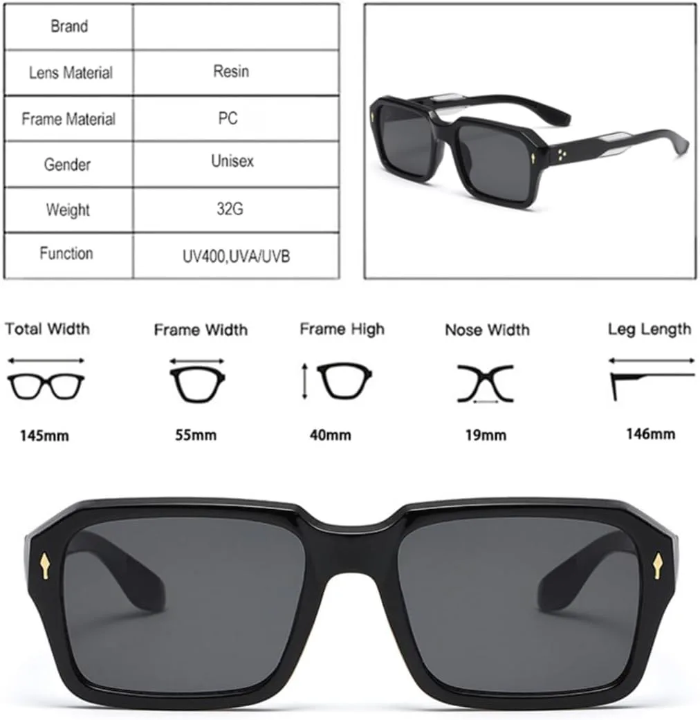 

Винтажные женские солнцезащитные очки, модные двухцветные мужские очки в стиле панк с заклепками, градиентные, защита от УФ-излучения UV400 UUPTTPL, Black Grey