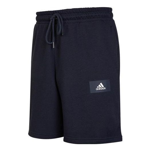 

Шорты Men's adidas Logo Printing Pattern Lacing Elastic Waistband Straight Shorts Black HZ7031
