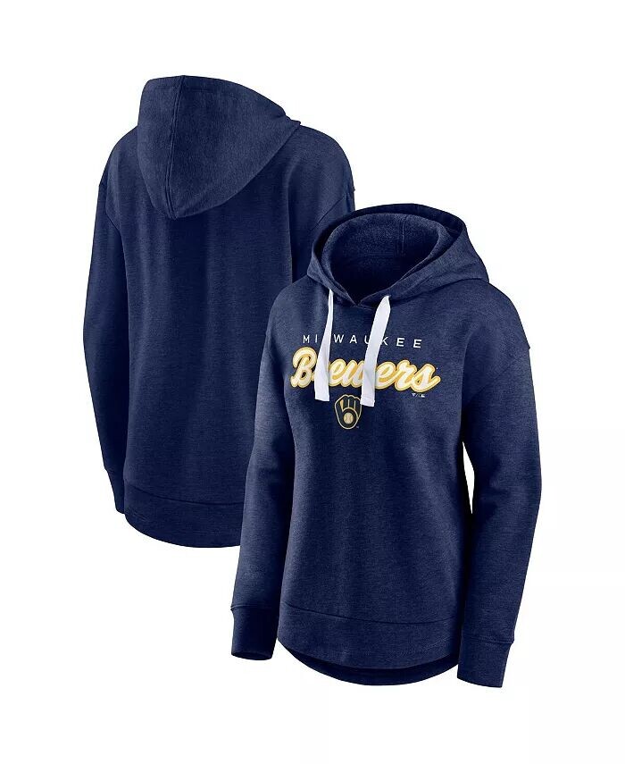 

Женская темно-синяя толстовка с капюшоном Milwaukee Brewers с принтом «Fly» Fanatics