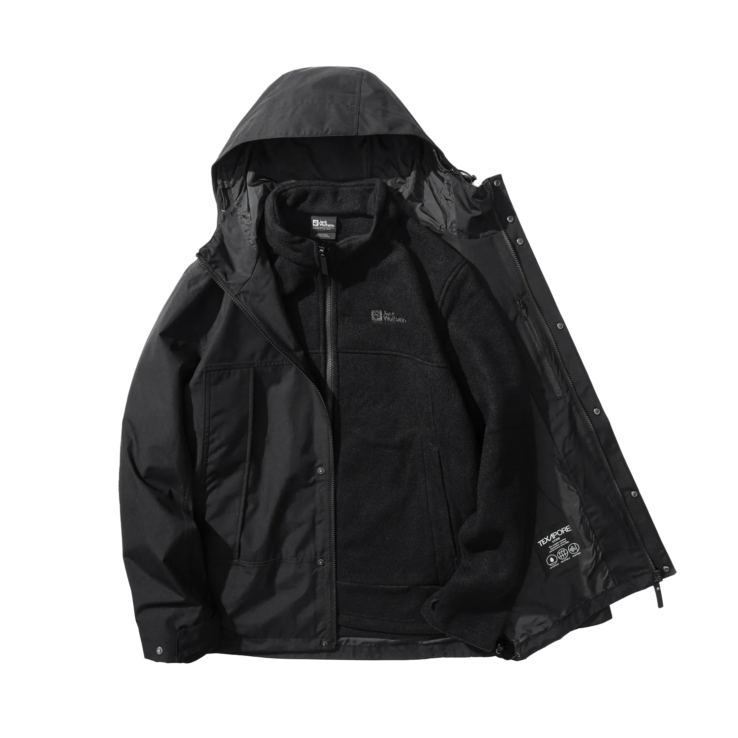 Флисовая одежда унисекс JACK WOLFSKIN, темно-серый/6350 — фото 3