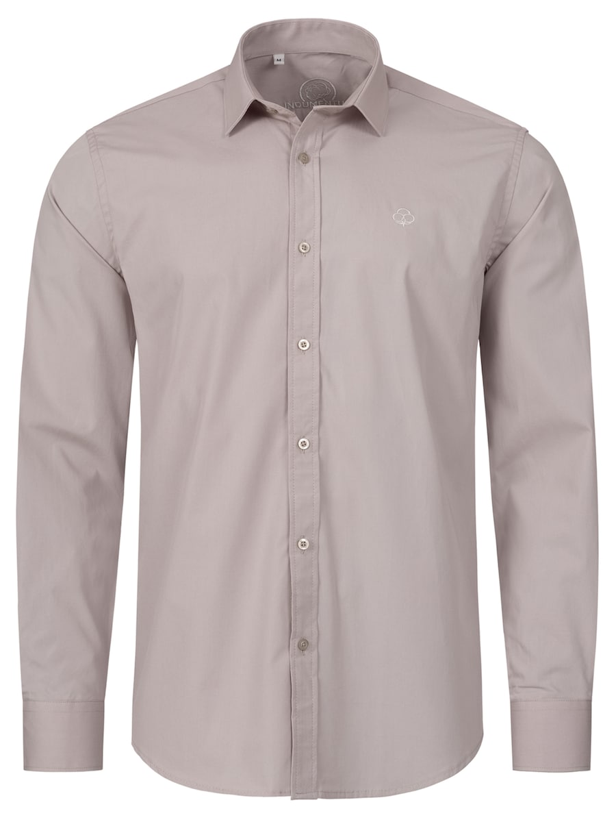 

Рубашка на пуговицах классического кроя Indumentum, песочный