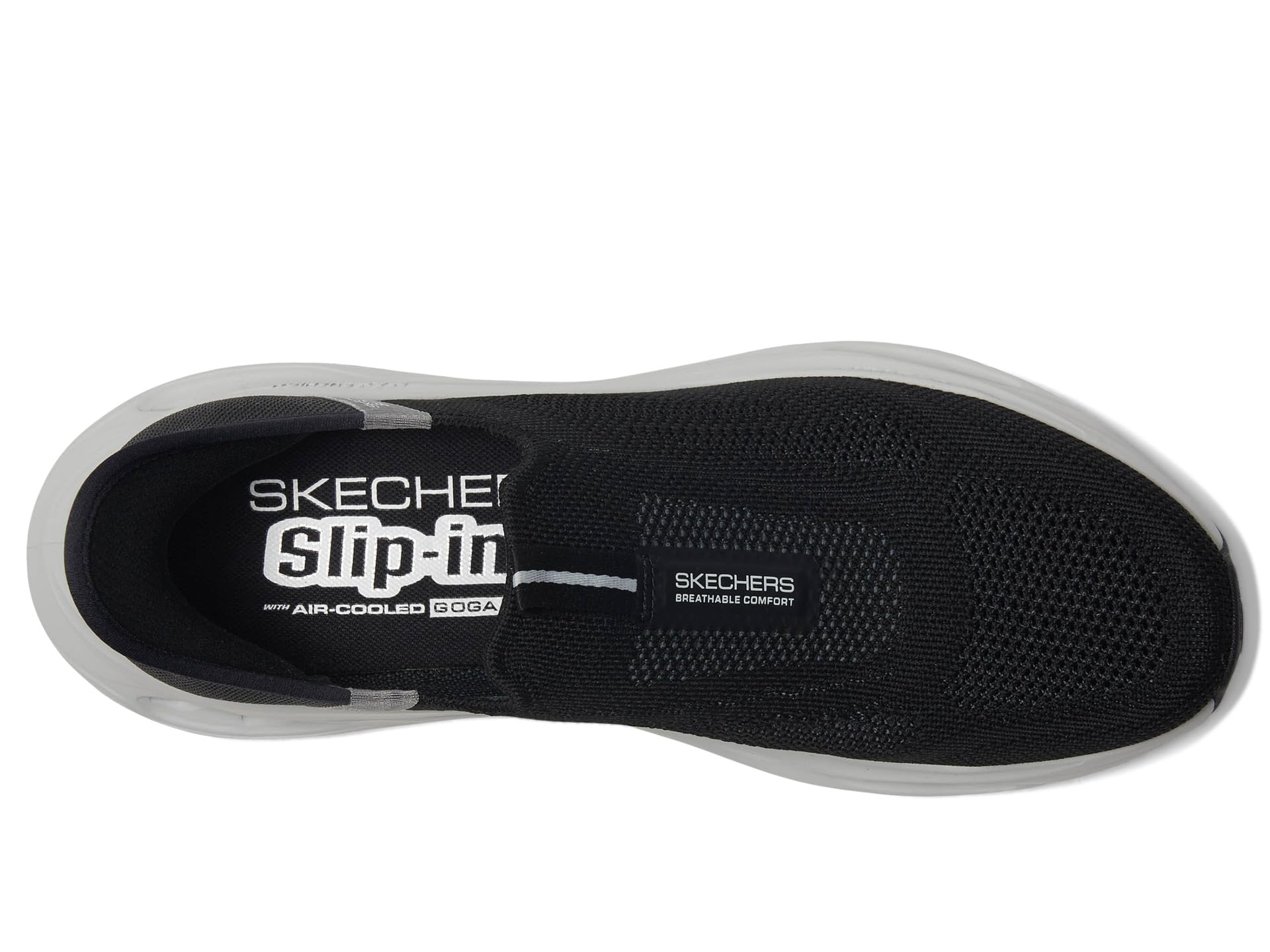 Туфли SKECHERS Hands Free Slip-ins Max Cushioning Glide-Step Sneaker, цвет Black/Grey — фото 2