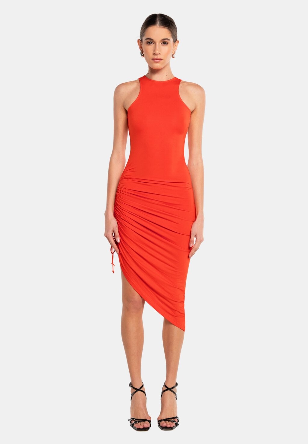 

Платье-футляр HALTERNECK RUCHED OW Collection, красный