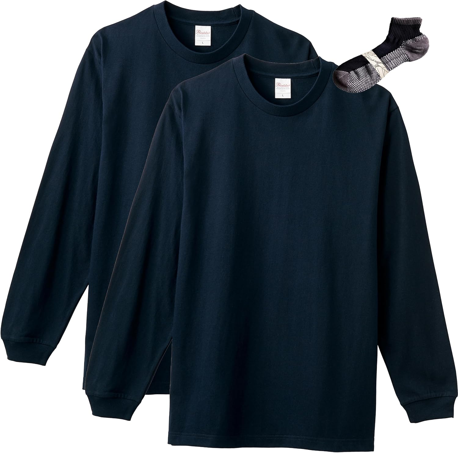

Мужская футболка с длинным рукавом Printstar 00110-CLL, однотонная, плотность ткани 5,6 унций, темно-синий