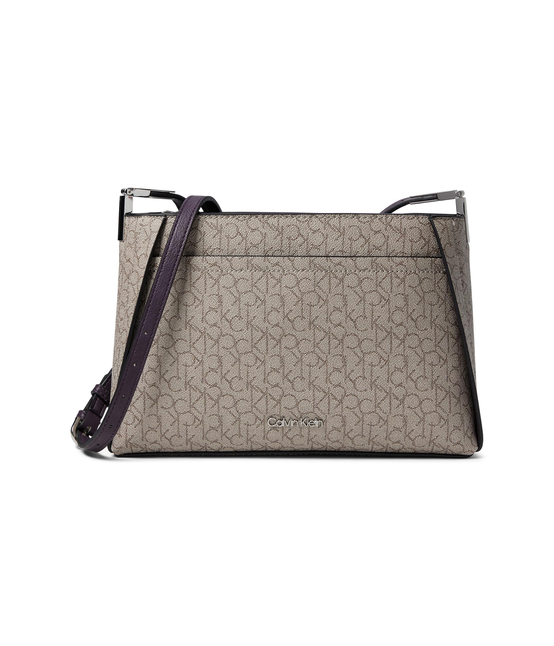 

Сумка кросс-боди Calvin Klein Charlie Signature Crossbody, Almond Taupe/Plum