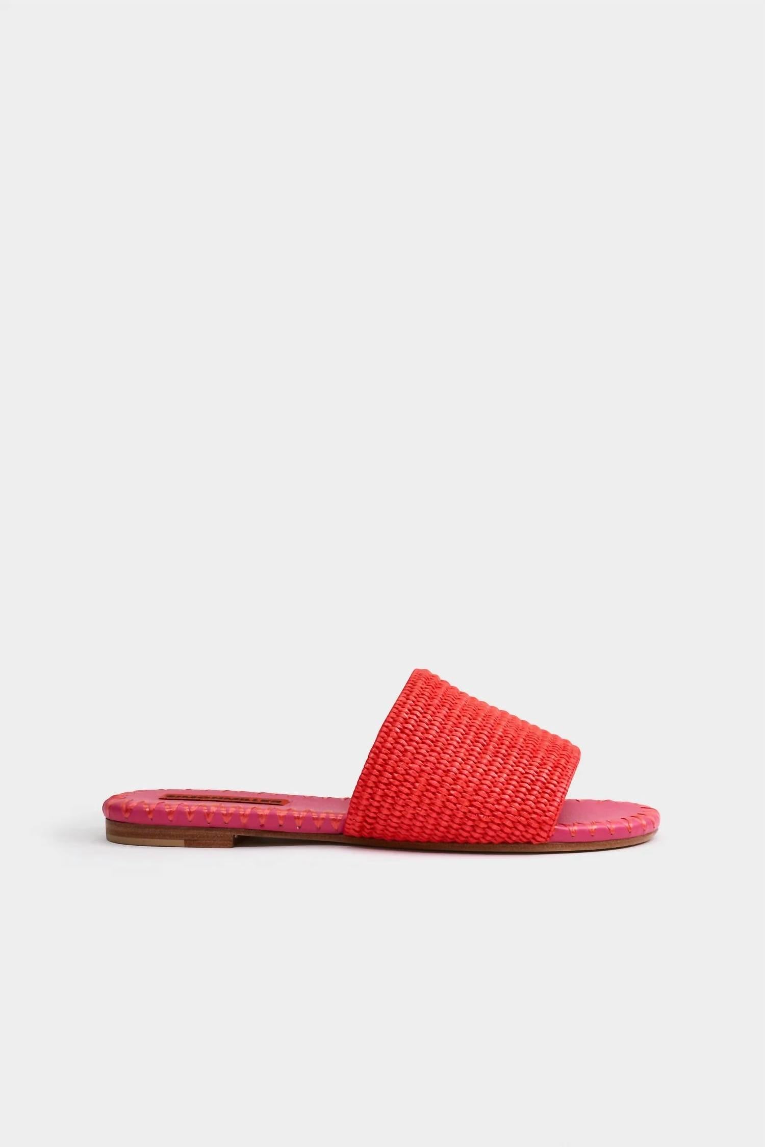 Raffia Salerno Slide In Red/pink Simon Miller — фото 2