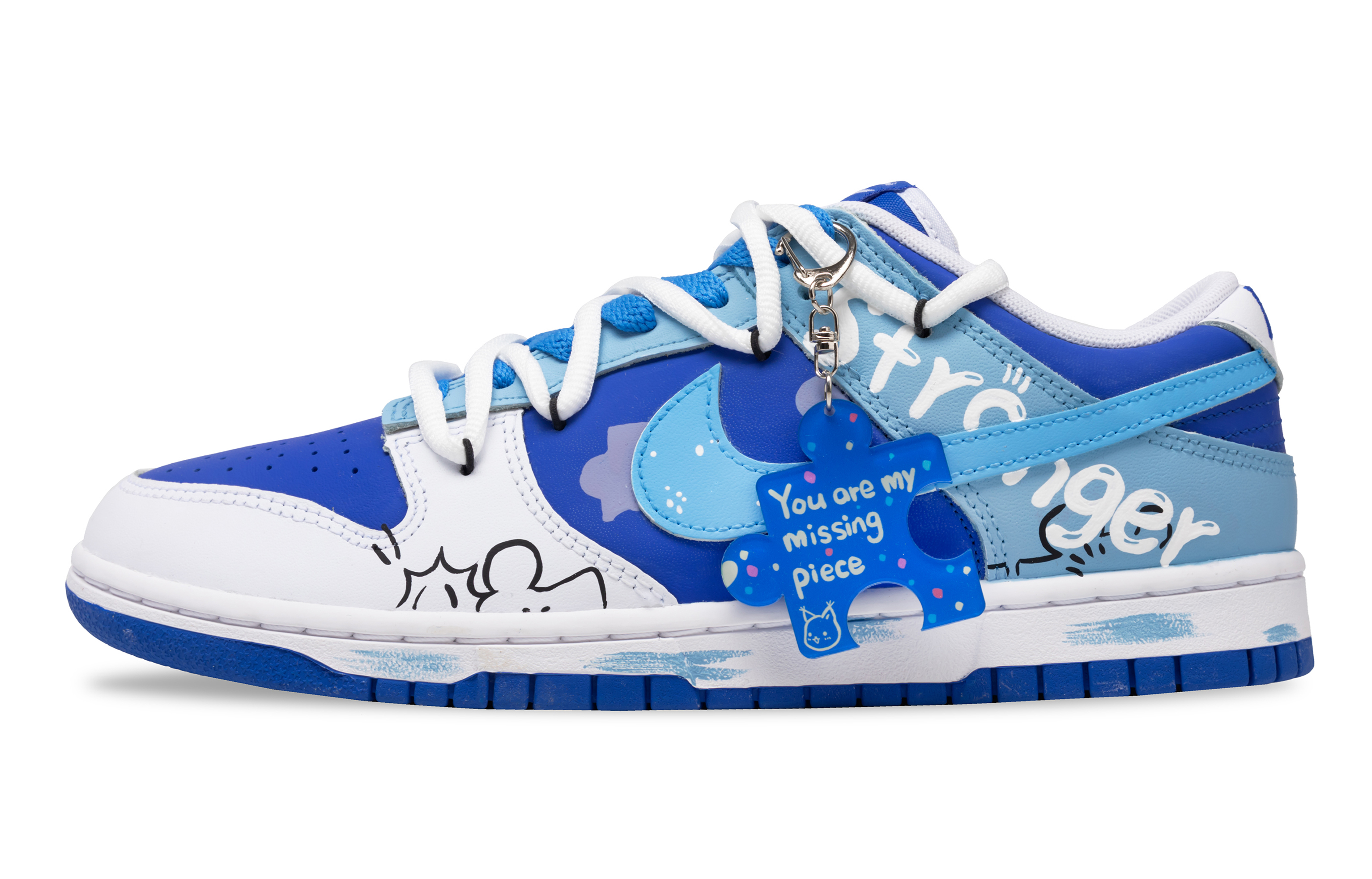 

Nike Кроссовки для скейтбординга Dunk Memory Fragment, противоскользящие, износостойкие, легкие, синие