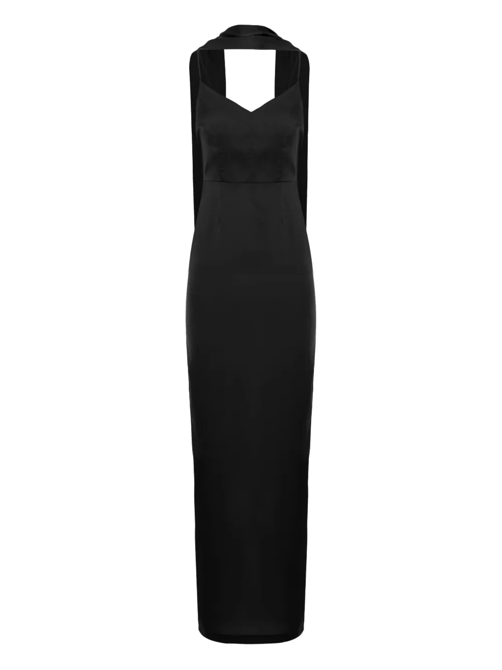 

Платье макси CARA на тонких бретелях Cuanna, черный