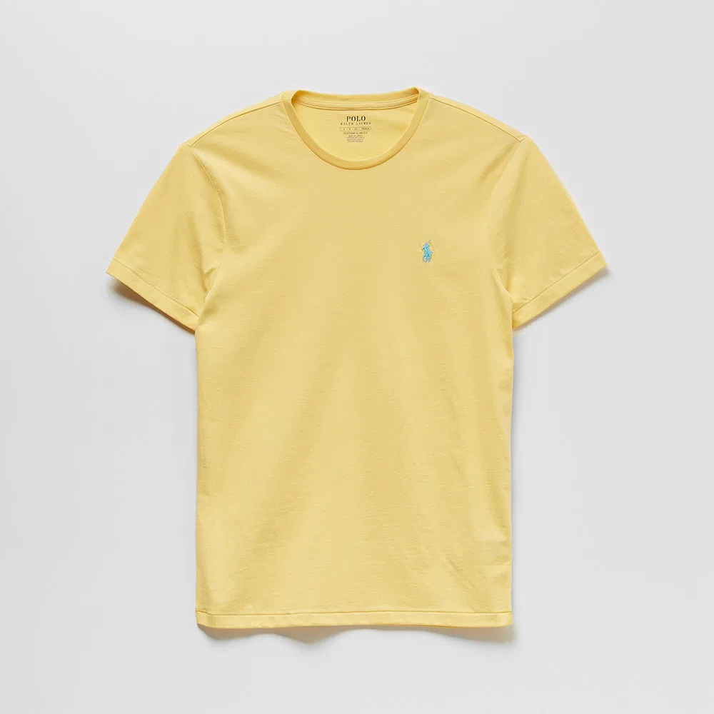 Женская футболка Custom Slim Crewneck жёлтого цвета от Polo Ralph Lauren
