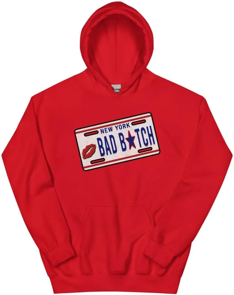 Толстовка с принтом Catnip Clipart | Bad B*tch | Пародия на ситкомы 90-х | Стильный и смешной ретро-дизайн Generic, красный