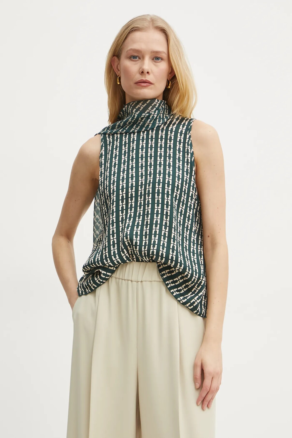 

Топ с добавлением шелка Forte Forte, зеленый