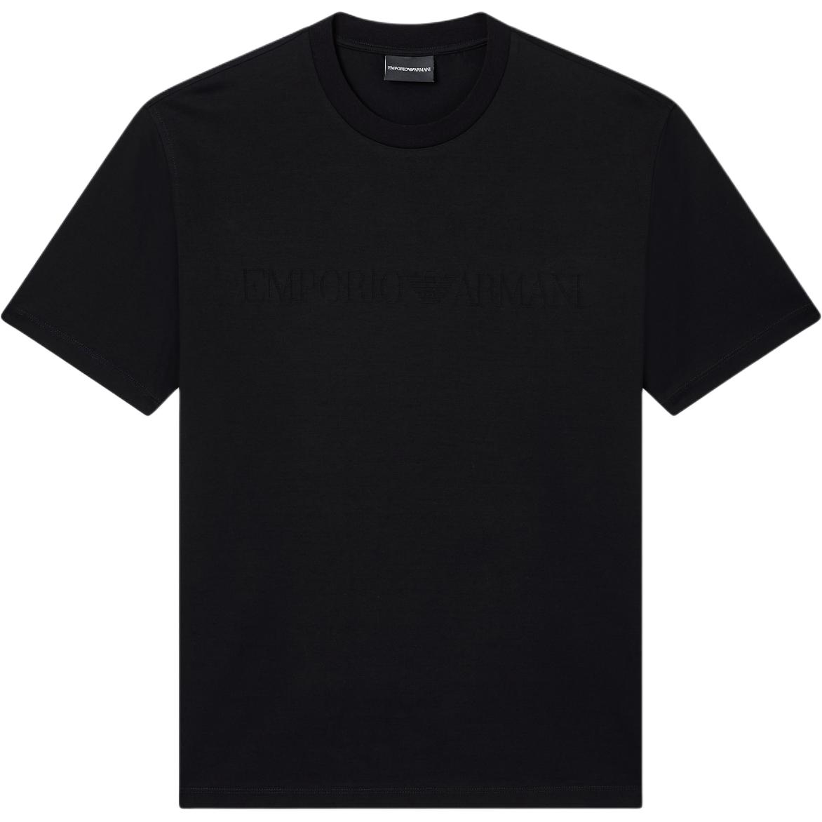 

Футболка Jersey с логотипом Intarsia в тон EMPORIO ARMANI, черный