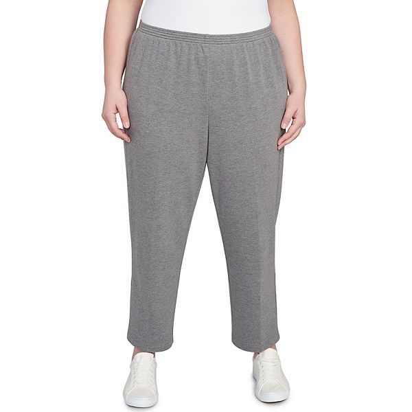 

Брюки Plus size из классического френч терри Alfred Dunner, Heather Grey